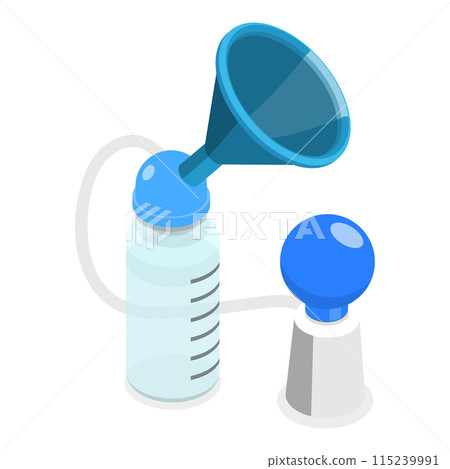 3D Isometric Flat  Set of Baby Food Items. Item 6 115239991