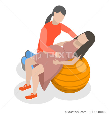 3D Isometric Flat  Set of Birth Positions. Item 2 115240002