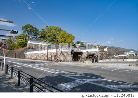 View of Maizuru Castle Park from the sidewalk (Yamanashi Prefecture) 115240012