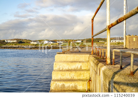Concrete stairs at Rosbeg harbour, County Donegal, Ireland Concrete stairs at Rosbeg harbour, County Donegal, Ireland 115240039