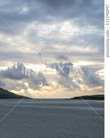 Beautiful sunset at Portnoo Narin beach in County Donegal - Ireland Beautiful sunset at Portnoo Narin beach in County Donegal - Ireland 115240047