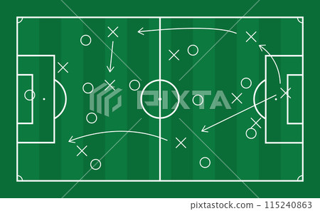 Football scheme for play soccer, tactic and strategy for team 115240863