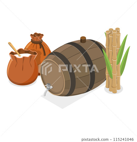 3D Isometric Flat Set of Rum Products. Item 1 3D Isometric Flat Set of Rum Products. Item 1 115241046