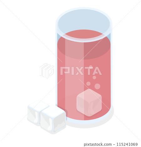 3D Isometric Flat Icon of Sugar Packs Set. Item 7 3D Isometric Flat Icon of Sugar Packs Set. Item 7 115241069