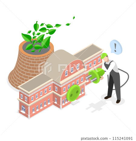 3D Isometric Flat Illustration of Smart Industry. Item 2 3D Isometric Flat Illustration of Smart Industry. Item 2 115241091