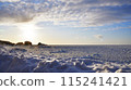 Drift ice and sunset 115241421