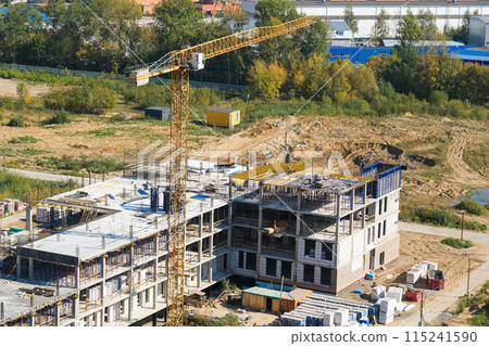 Construction of modern high-rise residential buildings Construction of modern high-rise residential buildings 115241590