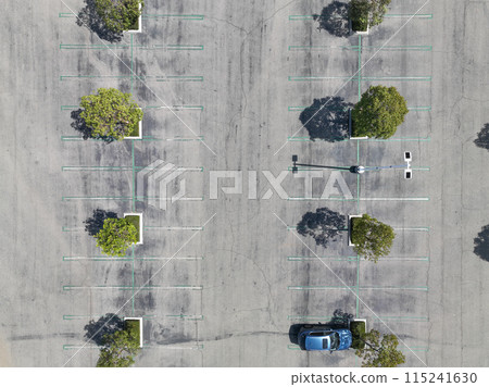 Aerial view of open car parking lot Aerial view of open car parking lot 115241630