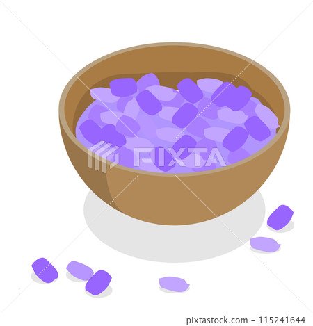 3D Isometric Flat  Set of Lavanders Products. Item 6 115241644
