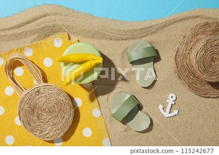 The concept of summer holidays, a place to rest on the beach. 115242677