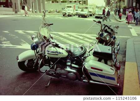 1980年代美國警車：波士頓警察哈雷（底片，褪色） 115243106