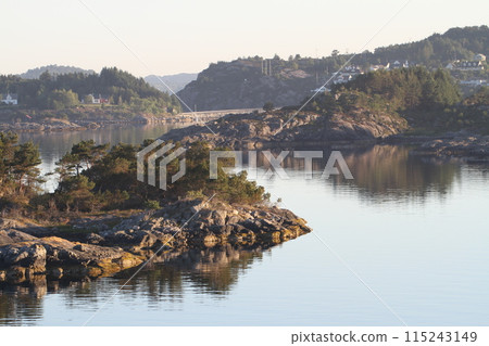 Rugged landscape off the coast of Bergen, Norway Rugged landscape off the coast of Bergen, Norway 115243149