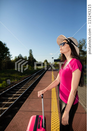 A young teenager from high society, she leaves the provinces on her first vacation trip and waits on the train platform for her train. A young teenager from high society, she leaves the provinces on her first vacation trip and waits on the train platform for her train. 115243215
