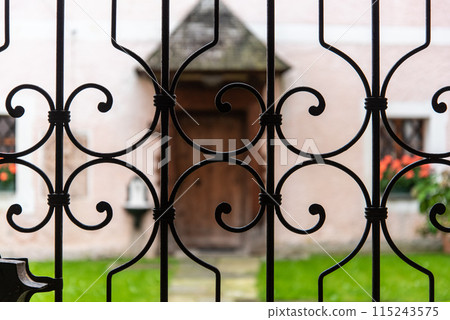An old Fence cordoning the frontcourt of Monastery Hoeglwoerth 115243575