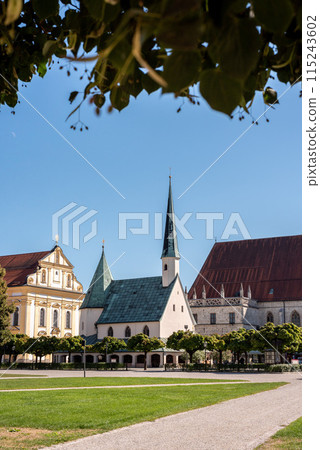 Small main Church of the Pilgrimage Site in Altoetting in Bavaria Small main Church of the Pilgrimage Site in Altoetting in Bavaria 115243602