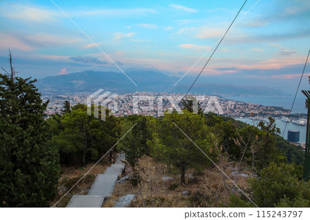 Scenic view of Split from the Marjan viewpoint Scenic view of Split from the Marjan viewpoint 115243797