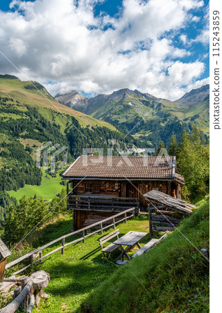 A typical alpine wooden house in the High Tauern National Park A typical alpine wooden house in the High Tauern National Park 115243859
