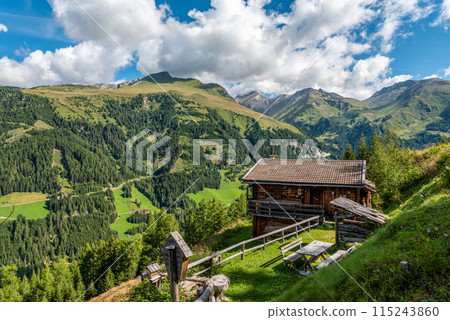 A typical alpine wooden house in the High Tauern National Park A typical alpine wooden house in the High Tauern National Park 115243860