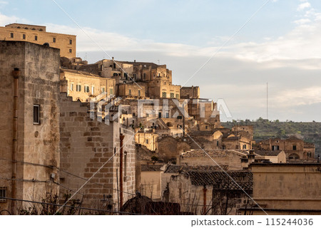 Scenic residential dwellings of Sassi di Matera, Southern Italy 115244036