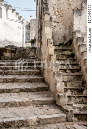 Stairway in the historic downtown of Matea, Southern Italy Stairway in the historic downtown of Matea, Southern Italy 115244152