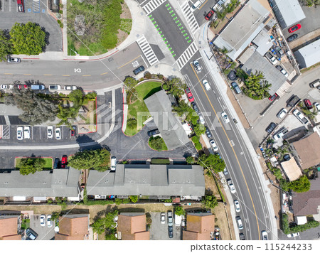 Aerial view of Vista, Carlsbad in North County of San Diego, California. USA 115244233