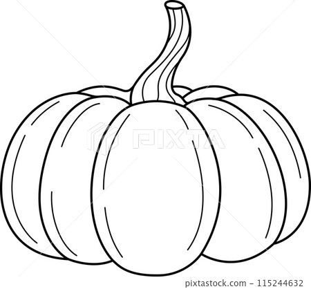 Pumpkin doodle icon. Art therapy Coloring page line art vector illustration. Pumpkin doodle icon. Art therapy Coloring page line art vector illustration. 115244632
