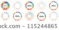 Frame design in SDGs colors Sustainable 115244865