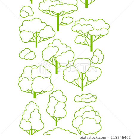 Pattern with trees. Spring or summer stylized plants. Pattern with trees. Spring or summer stylized plants. 115246461