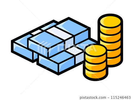 Money icon in isometry style. Finance image for website, app, logo, UI design. Money icon in isometry style. Finance image for website, app, logo, UI design. 115246463