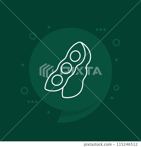 soy bean line icon, vector soy bean line icon, vector 115246512