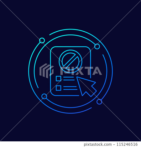 blacklist, blocked icon in linear design 115246516
