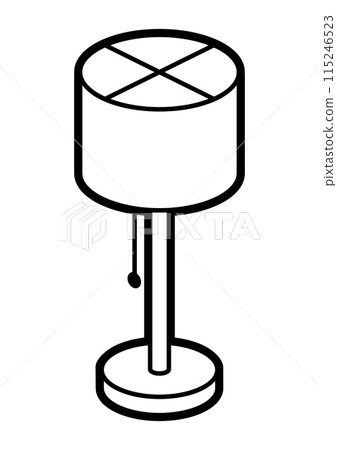 Floor lamp icon in isometry style. Domestic and office furniture and equipment. 115246523