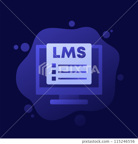 LMS icon, Learning Management System vector design LMS icon, Learning Management System vector design 115246556