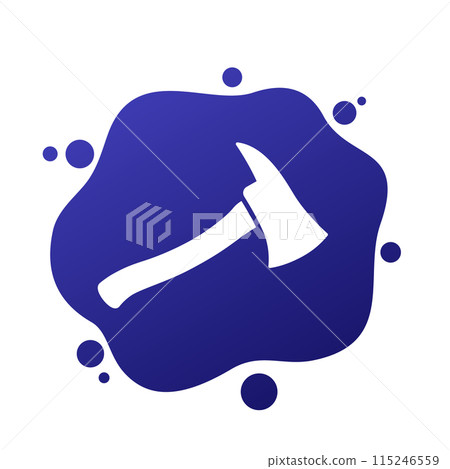 Axe of firefighter vector icon Axe of firefighter vector icon 115246559