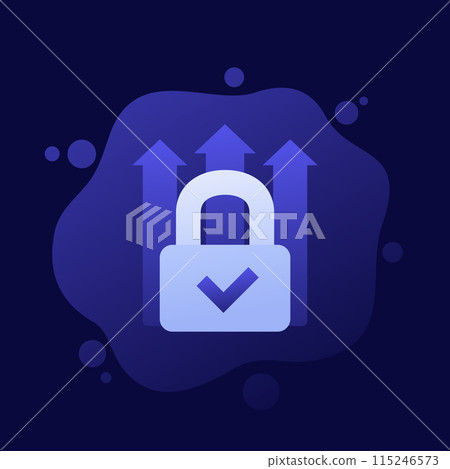 padlock and arrows icon, vector design 115246573