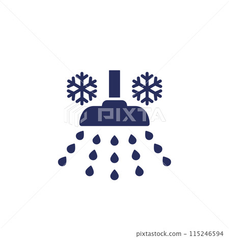 cold shower icon on white 115246594