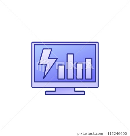electric consumption icon with outline 115246600