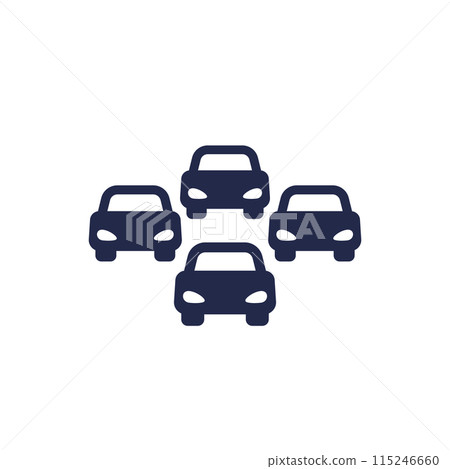 car fleet icon or pictogram on white 115246660