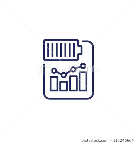 battery performance icon, line vector 115246664