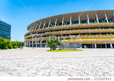 [東京]新國立競技場，碧空如洗 115247413