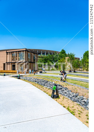 [東京]新國立競技場和都立明治公園，藍天清爽 115247442