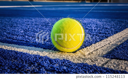 A tranquil picnic setting under the sun warm rays. 115248113