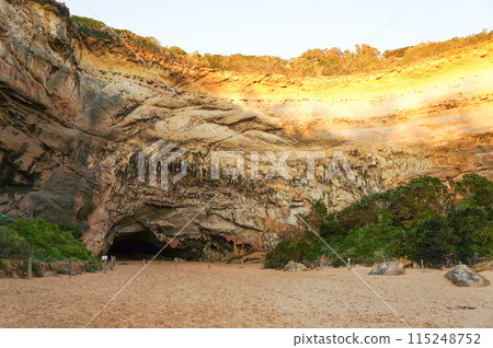 An inlet eroded over many years An inlet eroded over many years 115248752