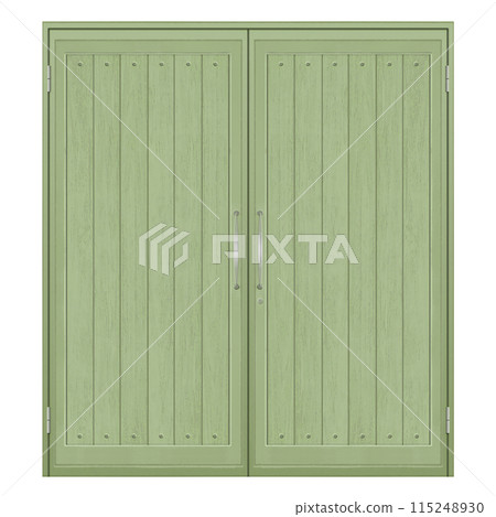 西式綠色雙開門 115248930