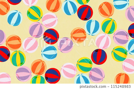 七彩沙灘球圖案(黃色) 七彩沙灘球圖案(黃色) 115248983