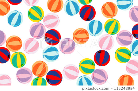 多彩沙灘球圖案 多彩沙灘球圖案 115248984