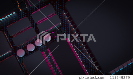 The Printed Circuit Board or PCB for Technology concept 3d rendering. The Printed Circuit Board or PCB for Technology concept 3d rendering. 115249279