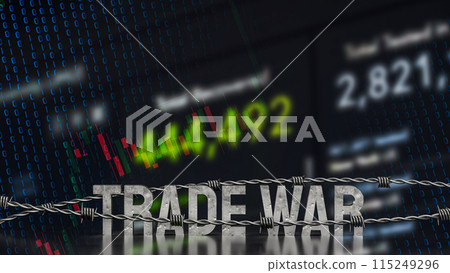 The Trade war text on Business Background for Business 3d rendering. The Trade war text on Business Background for Business 3d rendering. 115249296