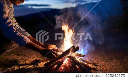 Campfire, firewood, bonfire 115249575