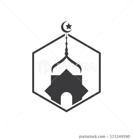 Islamic mosque logo 115249590
